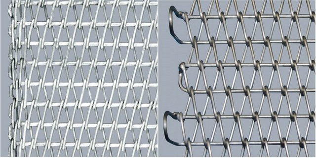 Металлическая конвейерная лента с проволочным соединением 