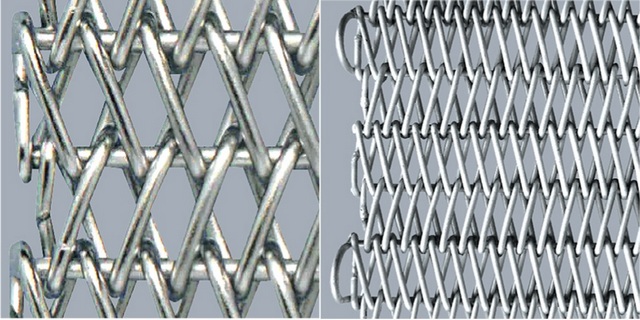 Металлическая конвейерная лента с проволочным соединением 