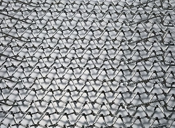 плоская жаропрочная конвейерная лента с плетением для печей проходного типа