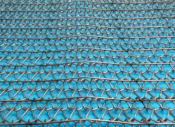 плоская жаропрочная конвейерная лента с плетением для печей проходного типа