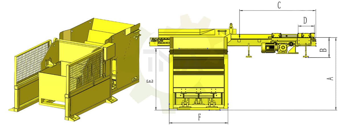 Tipping and feeding equipment